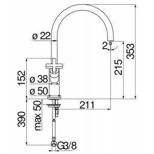 Rubinetto bicomando per lavello Lira cromo lucido - Nobili 2