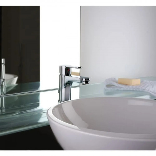 Miscelatore lavabo con scarico automatico Blu cromo - Paffoni