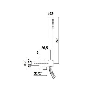 Set doccia incasso tondo Stick nero opaco - Paffoni 2