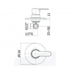 Miscelatore incasso doccia senza deviatore Blu cromo - Paffoni 2