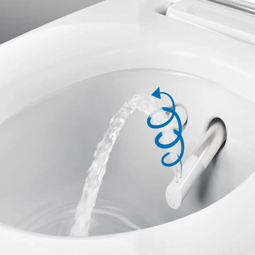 Vaso WC a terra Smyle Square Rimfree bianco lucido - Geberit