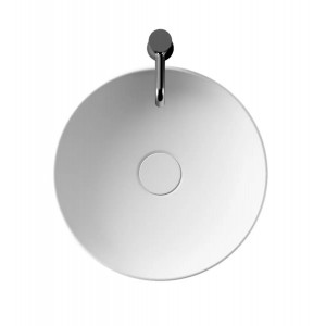 Lavabo da appoggio tondo 40 cm Hide bianco lucido - Alice Ceramica