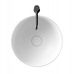 Lavabo da appoggio tondo 40 cm Unica Round bianco lucido - Alice Ceram