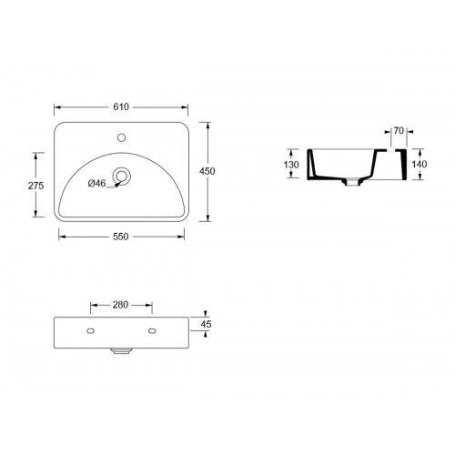 Lavabo d'appoggio Lunaris in ceramica bianco lucido - Alice Ceramica