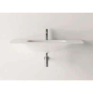 Lavabo sospeso Nur 102×46 cm bianco lucido - Alice Ceramica