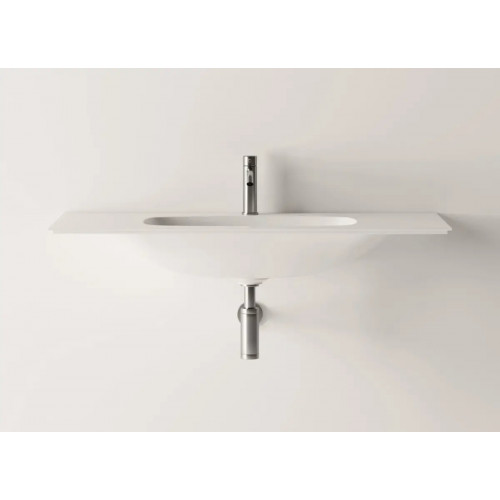 Lavabo sospeso Nur 102×46 cm bianco lucido - Alice Ceramica