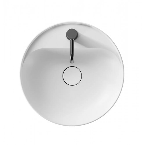 Lavabo tondo monoforo Form in ceramica bianco lucido - Alice Ceramica