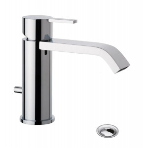 Miscelatore lavabo monoforo bocca prolungata con scarico M-Due cromo -