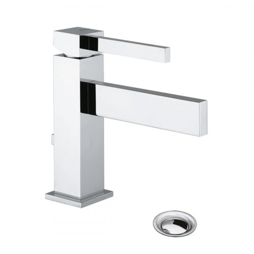 Miscelatore lavabo monoforo con scarico Zehn cromo - Bellosta