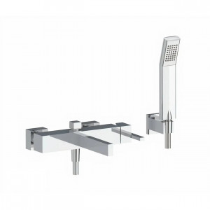 Miscelatore vasca esterno con doccetta Zehn cromo - Bellosta