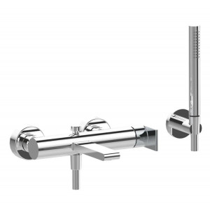 Miscelatore per vasca esterno con doccetta Jeans cromo - Bellosta