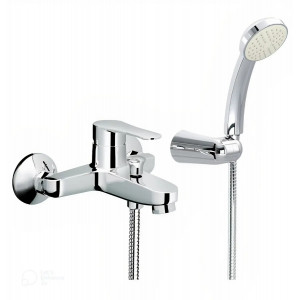Miscelatore vasca esterno completo di doccetta e flessibile Viva cromo