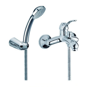 Miscelatore vasca esterno completo di doccetta e flessibile 150 cm Dod