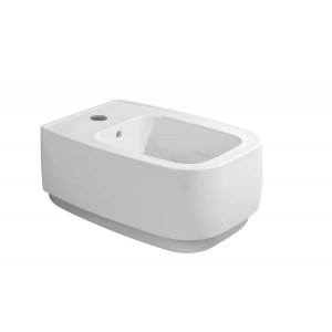 Bidet sospeso Flag bianco lucido monoforo con troppopieno