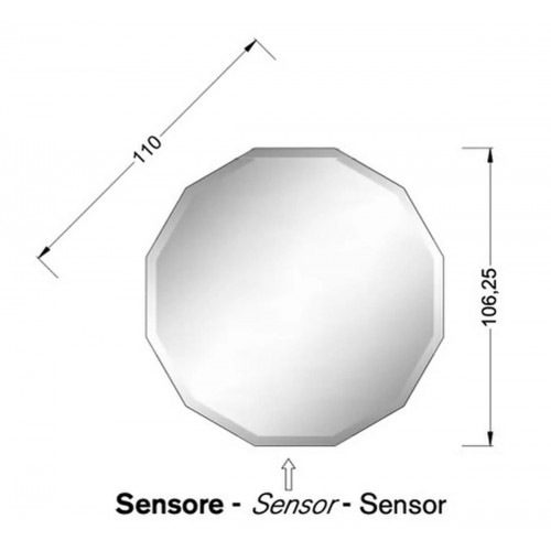 Specchio Virgo 110 cm senza illuminazione - Artelinea