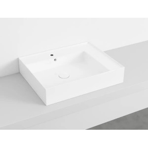 Lavabo da appoggio rettangolare Enjoy 60x48 cm bianco lucido - Ceramic 2