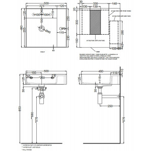 Lavabo da appoggio rettangolare 50x48 cm Enjoy bianco lucido - Ceramic 2