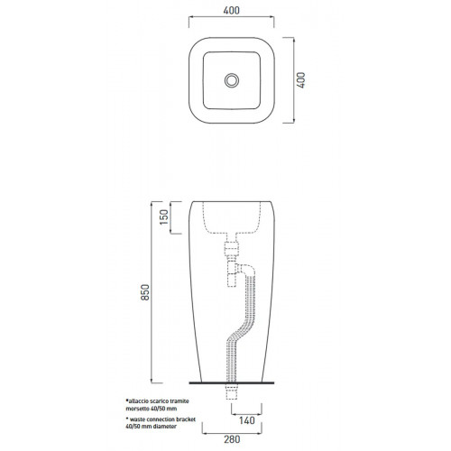 Lavabo freestanding Shui bianco lucido - Ceramica Cielo | Design Moder