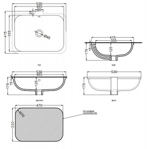 Lavabo rettangolare Enjoy bianco lucido - Cielo 2