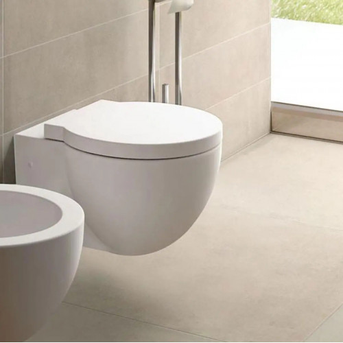 Coprivaso con chiusura rallentata Easy bianco lucido - Cielo