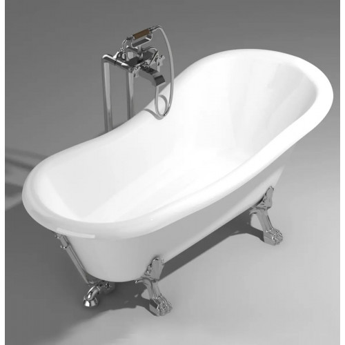 Vasca da bagno freestanding Evergreen in crystal-tech 170 cm bianco lu