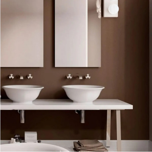 Lavabo rotondo da appoggio Boll 42 cm bianco lucido - Flaminia