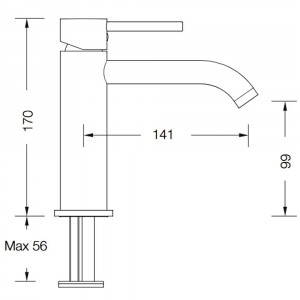 Miscelatore lavabo con scarico 1"1/4 click clack cromo - Eurorama 2