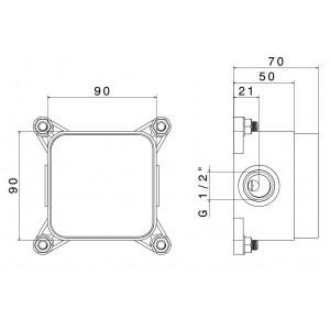 Parte incasso per gruppo vasca a pavimento - NEWFORM 2