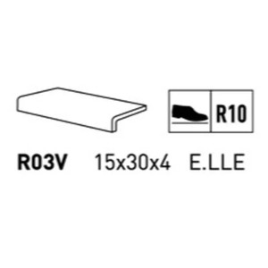 Epoca Rosa monolitico 15x30 cm elemento a L - Ragno 2