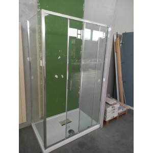 Box Soho 120X80 scorrevole+fisso e piatto doccia Dune 120X80 - Glass 1