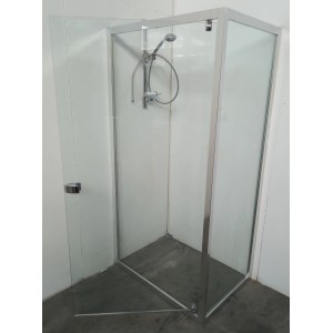 Cabina doccia con porta 97/102 + lato fisso 69/72 Aster - Hafro