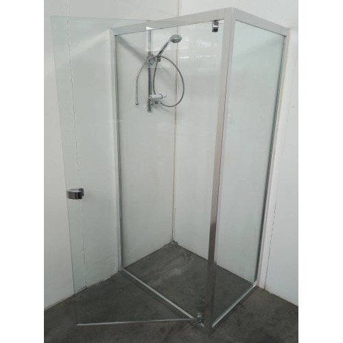 Cabina doccia con porta 97/102 + lato fisso 69/72 Aster - Hafro