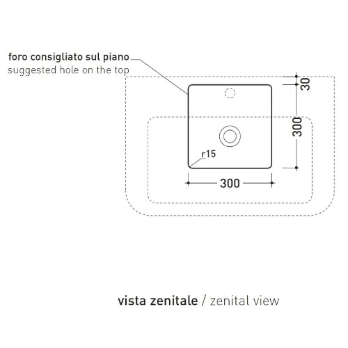 Realizzazione foro per Lavabo da appoggio o sospeso Madre 75 - Flamini