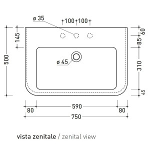 Realizzazione foro per Lavabo da appoggio o sospeso Madre 75 - Flamini