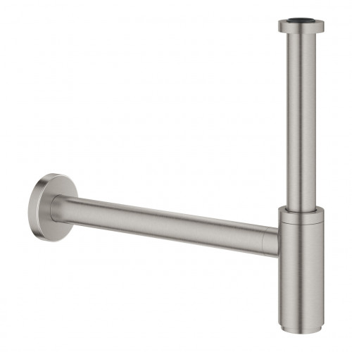 Sifone a Bottiglia per Lavabo Satinato Super Steel - Grohe | Alta Qual