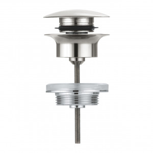 Piletta di Scarico Clic Clac Satinato Super Steel Grohe - Apertura Man