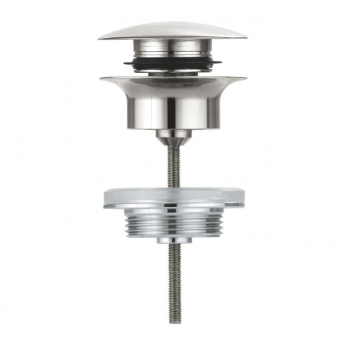 Piletta di Scarico Clic Clac Satinato Super Steel Grohe - Apertura Man