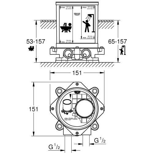 Corpo incasso a pavimento Grohe - Installazione invisibile e prestazio