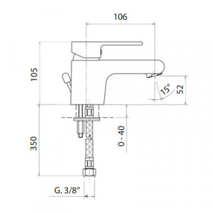 Miscelatore monocomando per lavabo Logos cromo - Mamoli 2