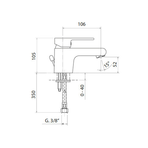Miscelatore monocomando per lavabo Logos cromo - Mamoli