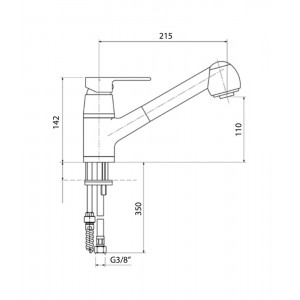 Miscelatore lavello con doccetta Logos cromo Mamoli 2
