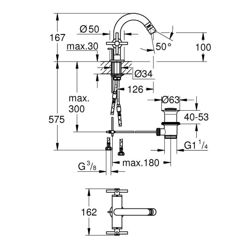 Miscelatore monoforo per bidet Atrio grafite spazzolato - Grohe