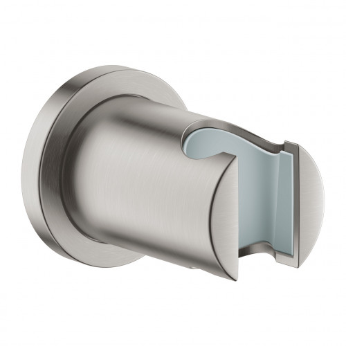Supporto Fisso Parete Manopola Doccia Rainshower Satinato Super Steel
