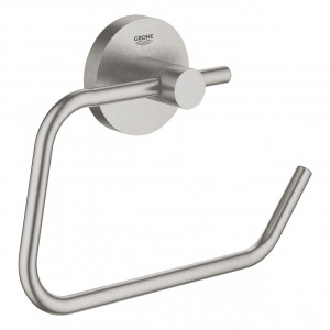 Porta rotolo Essentials satinato super steel - Grohe | Design moderno