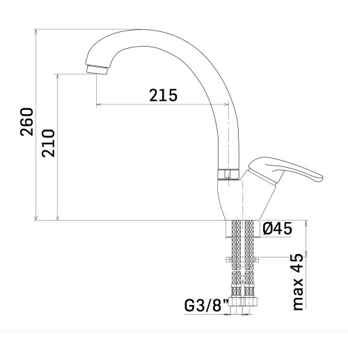 Miscelatore monocomando per lavello Kiwi cromo Mamoli