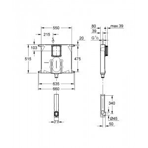 Cassetta di sciacquo 80 mm per vaso WC - Grohe | Efficienza e Design 2