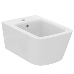 Bidet sospeso Blend Cube bianco lucido con troppopieno - Ideal Standar