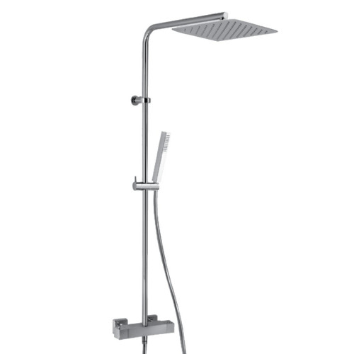 Colonna doccia Feel con soffione quadro e doccetta cromo - Mamoli
