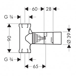 Corpo incasso 130 l/min con valvola d'arresto stelo - Hansgrohe 2
