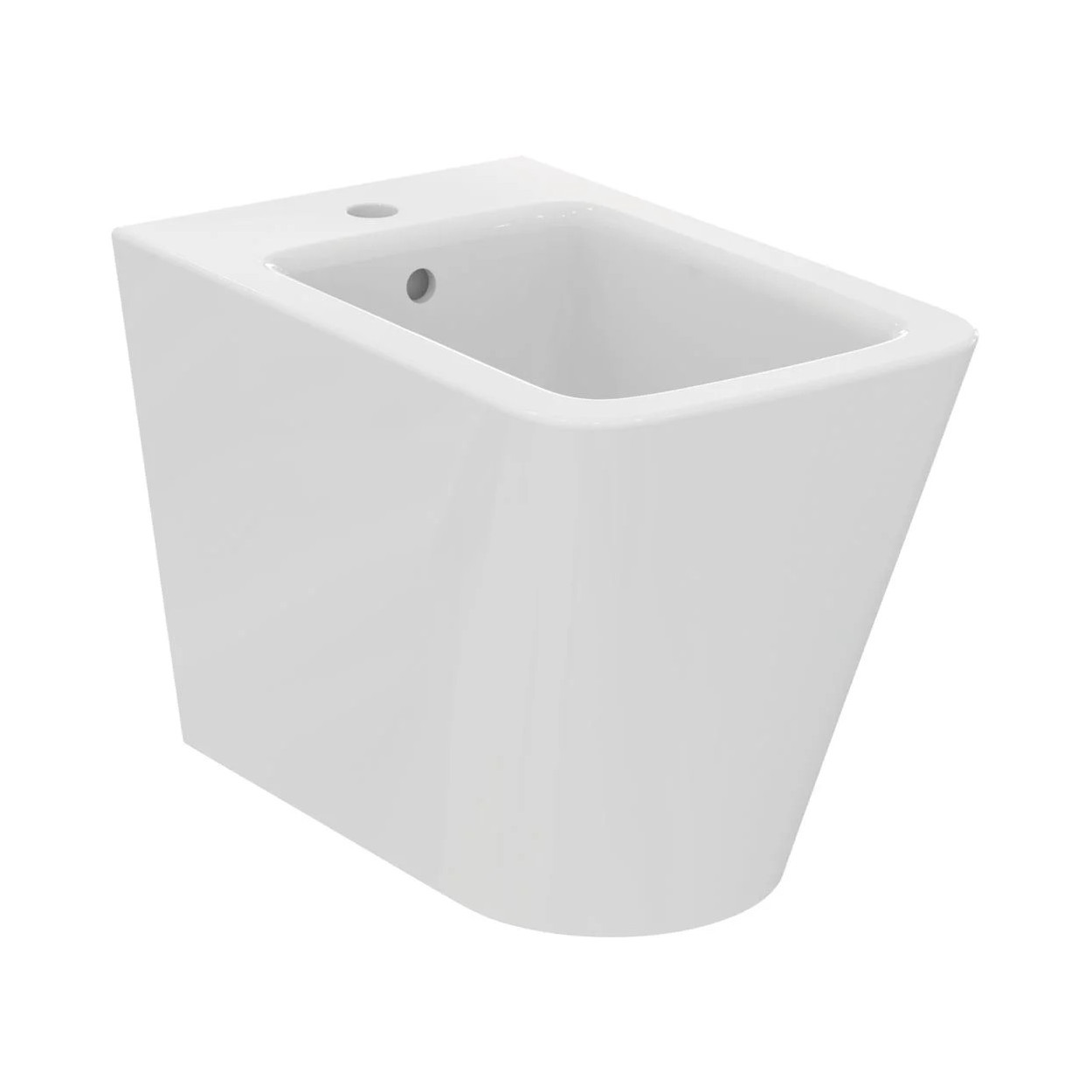 Bidet a terra filo muro Blend Cube bianco lucido - Ideal Standard